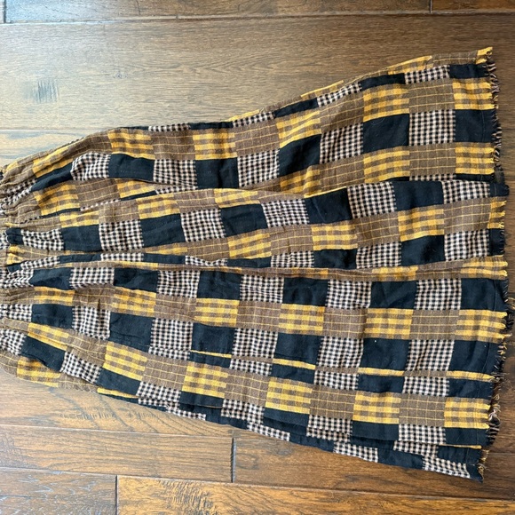 Boutique Patchwork Checkered Midi Skirt – Size Small - Picture 3 of 3